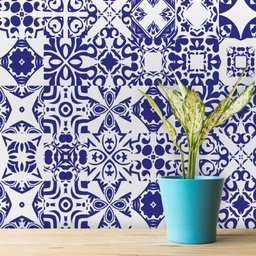 Adesivo de Azulejo Azul Del Rey 15x15 cm com 18un - 1