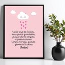 Ver imagem 1 de Quadro Infantil Santo Anjo - Nuvenzinha Rosa 24x18cm:moldura Branca