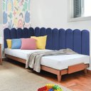 Ver imagem 2 de Cabeceira Painel Cama Queen Box Nuvem Suede Sandy 160 Cm:azul