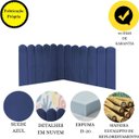 Ver imagem 4 de Cabeceira Painel Cama Queen Box Nuvem Suede Sandy 160 Cm:azul