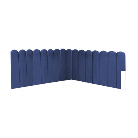 Cabeceira Painel Cama Queen Box Nuvem Suede Sandy 160 Cm:azul