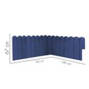 Ver imagem 3 de Cabeceira Painel Cama Queen Box Nuvem Suede Sandy 160 Cm:azul