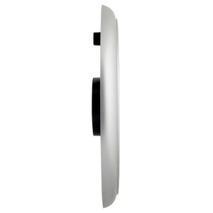 Relógio de Parede 40 cm Prata Grande Plástico Herweg