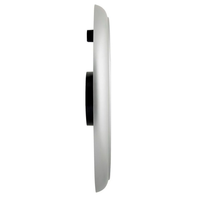 Relógio de Parede 40 cm Prata Grande Plástico Herweg