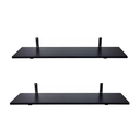 Ver imagem 1 de Kit 2 Prateleiras Industriais 90x20cm com Mão Francesa Preto