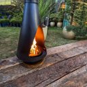 Ver imagem 4 de Lareira Suíça em Metal Preta Externa Interna Lenha Ecológica 135x50cm