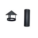 Ver imagem 2 de Lareira Suíça Externa a Lenha Metal Preto 135 cm com Chaminé e Grelha para Jardim