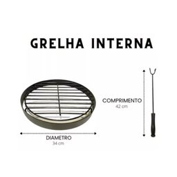 Lareira Suíça 135x50cm em Metal Preta Externa Interna Queimador Portátil Lenha Ecológica Hotel Casa - 11