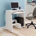 Ver imagem 2 de Escrivaninha/Mesa para Computador Pixel Branco com 03 Prateleiras - Artely 003360