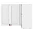 Ver imagem 1 de Armário Aéreo para Canto 2 Portas 2 Nichos Unna Poliman Móveis Branco