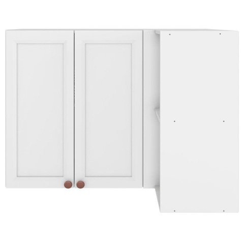 Armário Aéreo para Canto 2 Portas 2 Nichos Unna Poliman Móveis Branco