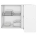 Ver imagem 2 de Armário Aéreo para Canto 2 Portas 2 Nichos Unna Poliman Móveis Branco