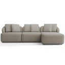 Ver imagem 3 de Sofá 4 Lugares com Chaise Direito Sala Living 288cm Arlo F04 Linho Bege Escuro - Lyam Decor