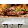 Adesivo Painel Papel Parede Carne Churrasco Churrasqueira 31 - 1
