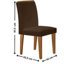 Ver imagem 4 de Conjunto Mesa de Jantar 180cm com 6 Cadeiras Estofadas Multimóveis Crrft-CON051 Madeirado/Marrom