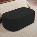 Ver imagem 1 de Puff Decorativo Orgânico para Living Quarto 100cm Doha W01 Bouclê Preto - Lyam Decor