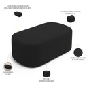 Ver imagem 3 de Puff Decorativo Orgânico para Living Quarto 100cm Doha W01 Bouclê Preto - Lyam Decor