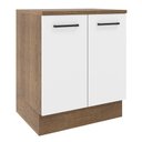 Ver imagem 1 de Balcão Armário de Cozinha 70 cm 2 Portas Rustic/Branco Agata Madesa