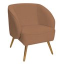 Ver imagem 1 de Poltrona para Sala de Estar Agnes Pés Palito Castanho Bouclé Terracota - Nexta Casa