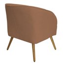 Ver mais imagens de Poltrona para Sala de Estar Agnes Pés Palito Castanho Bouclé Terracota - Nexta Casa