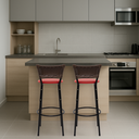 Ver imagem 6 de Kit 2 Banquetas para Cozinha Banco Alto Junco Argila Balcão Ilha Bancada Bares Piscina Área Gourmet