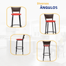 Kit 2 Banquetas para Cozinha Banco Alto Junco Argila Balcão Ilha Bancada Bares Piscina Área Gourmet - 4
