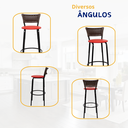 Ver imagem 4 de Kit 2 Banquetas para Cozinha Banco Alto Junco Argila Balcão Ilha Bancada Bares Piscina Área Gourmet