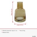 Ver mais imagens de Vaso Decorativo de Vidro Âmbar 14x9x9cm Enfeite Sala Mesa Estante Aparador