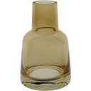 Ver imagem 1 de Vaso Decorativo de Vidro Âmbar 14x9x9cm Enfeite Sala Mesa Estante Aparador