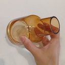 Ver imagem 5 de Vaso Decorativo de Vidro Âmbar 14x9x9cm Enfeite Sala Mesa Estante Aparador