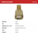 Ver imagem 7 de Vaso Decorativo de Vidro Âmbar 14x9x9cm Enfeite Sala Mesa Estante Aparador