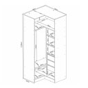 Ver imagem 3 de Guarda Roupa Modulado Canto Módulo 7116 02 Portas 03 Gavetas Irlanda Amendola Branco Demóbile