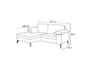 Ver imagem 3 de Sofá de Couro Asti 2 Lugares com Chaise Direita Preto Pigmentado - Mempra Design