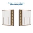 Ver imagem 6 de Módulo Guarda-Roupa de Canto 4 Portas 2 Gavetas Infinity Bege/Duna/Branco