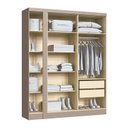 Ver imagem 4 de Módulo Guarda-Roupa de Canto 4 Portas 2 Gavetas Infinity Bege/Duna/Branco