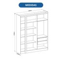 Ver imagem 3 de Módulo Guarda-Roupa de Canto 4 Portas 2 Gavetas Infinity Bege/Duna/Branco