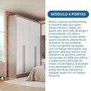 Ver mais imagens de Módulo Guarda-Roupa de Canto 4 Portas 2 Gavetas Infinity Bege/Duna/Branco