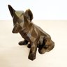 Cachorro Pastor Alemão Decorativo - 15 Cm Altura -Toque 3D:Bronze - 3
