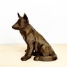 Cachorro Pastor Alemão Decorativo - 15 Cm Altura -Toque 3D:Bronze - 1