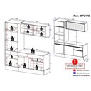 Ver imagem 3 de Armário de Cozinha Compacta 3 Peças com Rodapé Mp2178 Made Multimóveis Branco/dourado