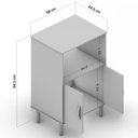 Ver imagem 4 de Armário de Cozinha para Forno Paiva 2 Portas Branco - Pnr Móveis