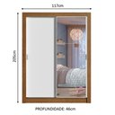 Ver imagem 3 de Guarda-Roupa Infantil Madesa Theo 2 Portas de Correr com Espelho 4 Gavetas Rustic/Branco Cor:Rustic/