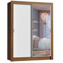 Ver imagem 2 de Guarda-Roupa Infantil Madesa Theo 2 Portas de Correr com Espelho 4 Gavetas Rustic/Branco Cor:Rustic/