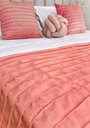 Ver imagem 1 de Peseira Drapeada Line Dupla Face em Veludo Cama Casal Cor:rosa Coral