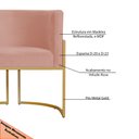 Ver imagem 5 de Poltrona Decorativa Sala de Estar Luana Base Gold Veludo Rosa - Montanaris Decor Md Montanaris Decor