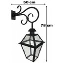 Ver imagem 2 de Lampião De Rua Rustico Artesanal Fachada Mineira Decorativo Libertas Rosas Artesanato Preto