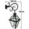 Lampião De Rua Rustico Artesanal Fachada Mineira Decorativo Libertas Rosas Artesanato Preto - 2
