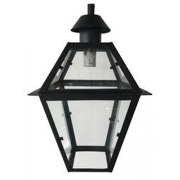 Lampião De Rua Rustico Artesanal Fachada Mineira Decorativo Libertas Rosas Artesanato Preto - 5