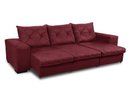 Ver imagem 2 de Sofá Retrátil e Reclinável 2,30m 3 Lugares Molas Helicoidais Suede Bali Vinho