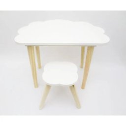 Mesa e Banco Infantil Modelo Nuvem - 1
